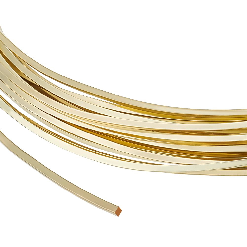 BENECREAT Fil Laiton Argenté Carré 1 mm 5 m Bijouterie