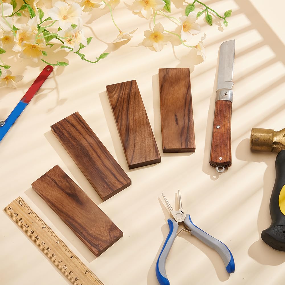 BENECREAT Plaquette Manche Couteau Bois Palissandre 120mm x4