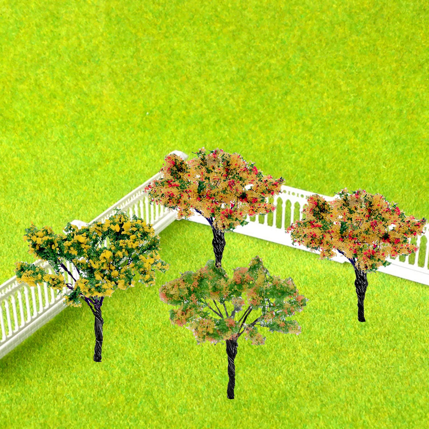 Cayway Arbres miniatures plastique 6,5cm rose x10