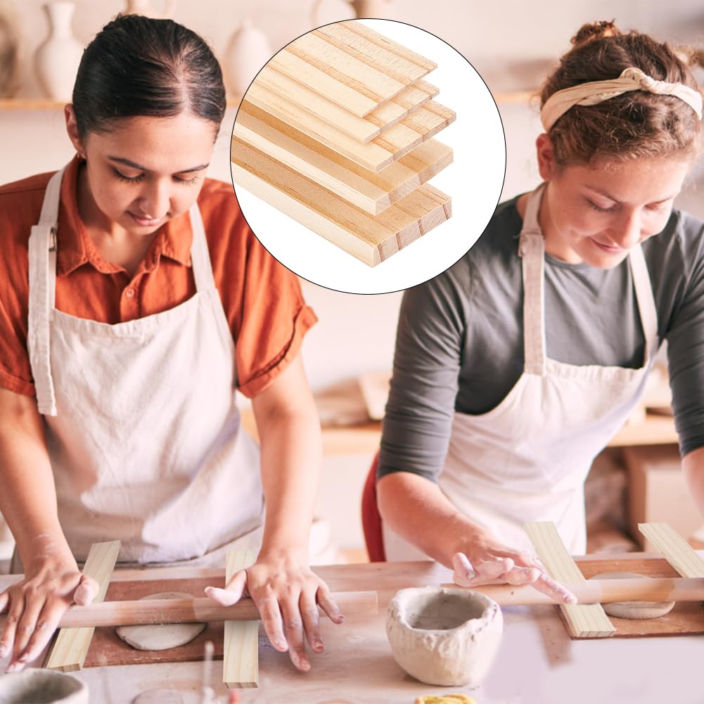 BENECREAT Guides Épaisseur Argile Poterie 10pcs 5 Tailles Bois