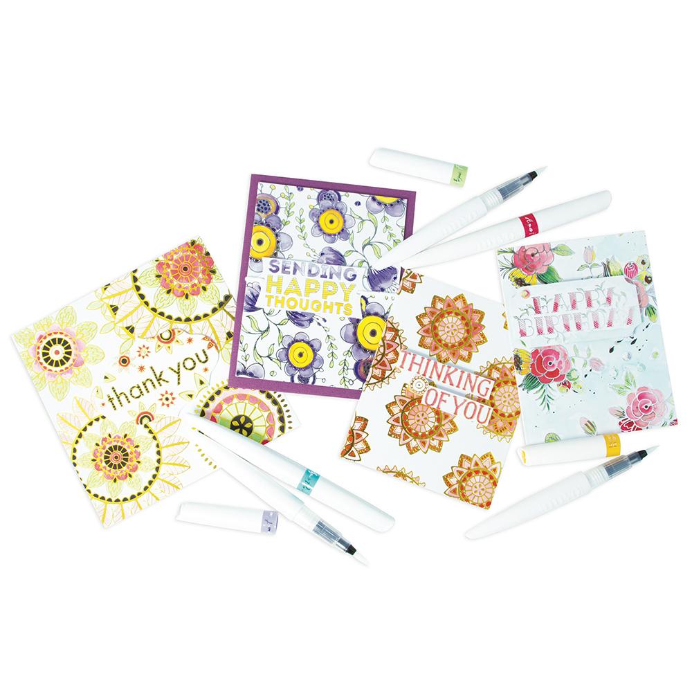 Nuvo Aqua Flow Feutres Aquarelle Festive Season Pointe Pinceau