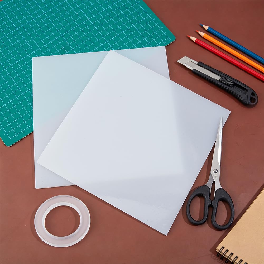 BENECREAT Feuille Silicone Blanche 200x200x4mm 2pcs Cuisine