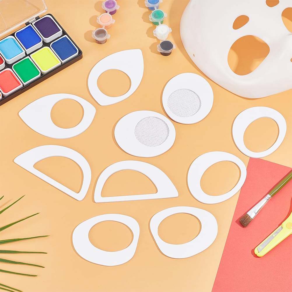 BENECREAT Yeux Fursuit Acrylique Blancs 10 Paires 5 Styles