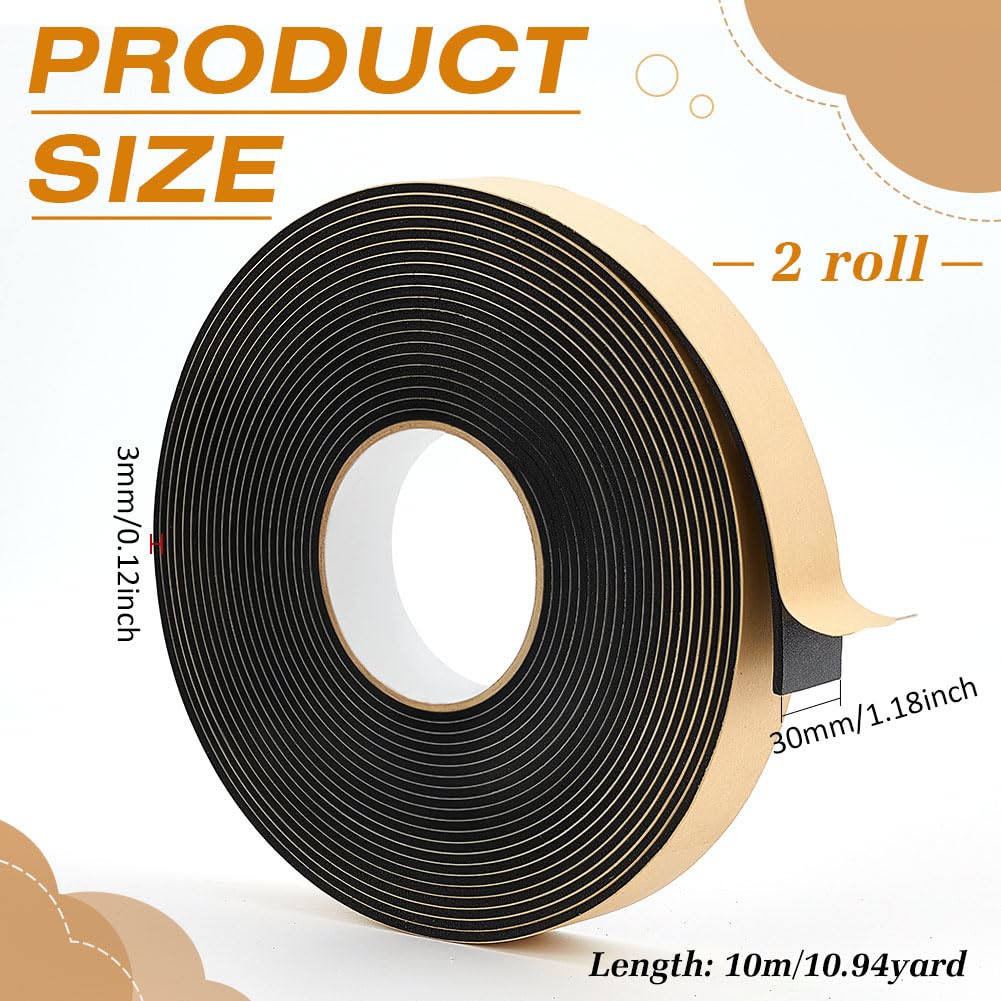 BENECREAT Ruban mousse autocollante 3mmx30mmx20m isolation