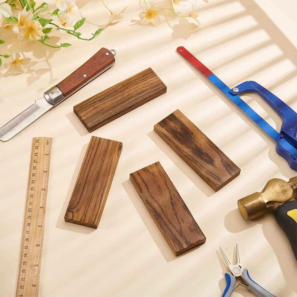 BENECREAT plaquette manche couteau santal doré 4 pcs