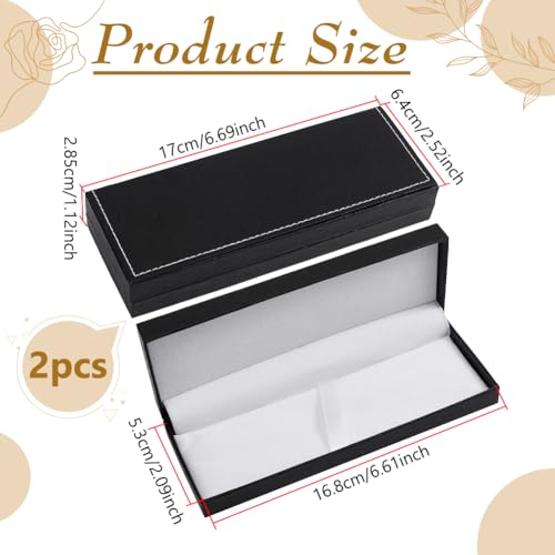 BENECREAT boîte stylo cuir noir velours lot 2