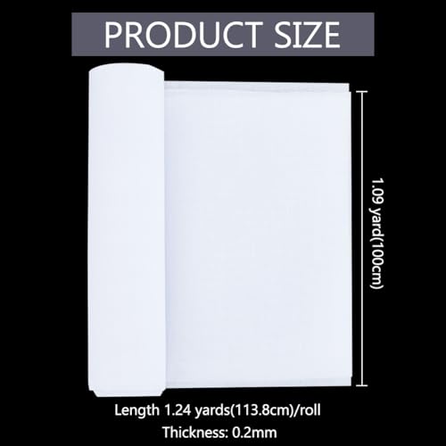 BENECREAT Entoilage Thermocollant Blanc 100x113,8cm Tissé