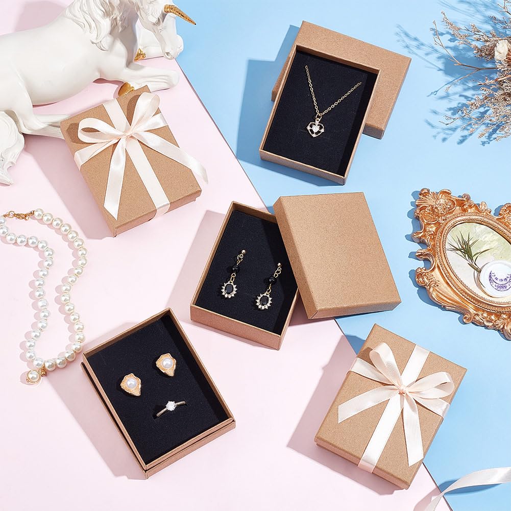 BENECREAT Boîtes bijoux kraft 9x7cm x24