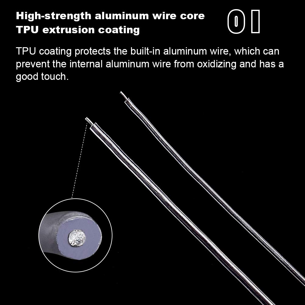 BENECREAT Fil Aluminium 3 mm Habillage 30 m Transparent