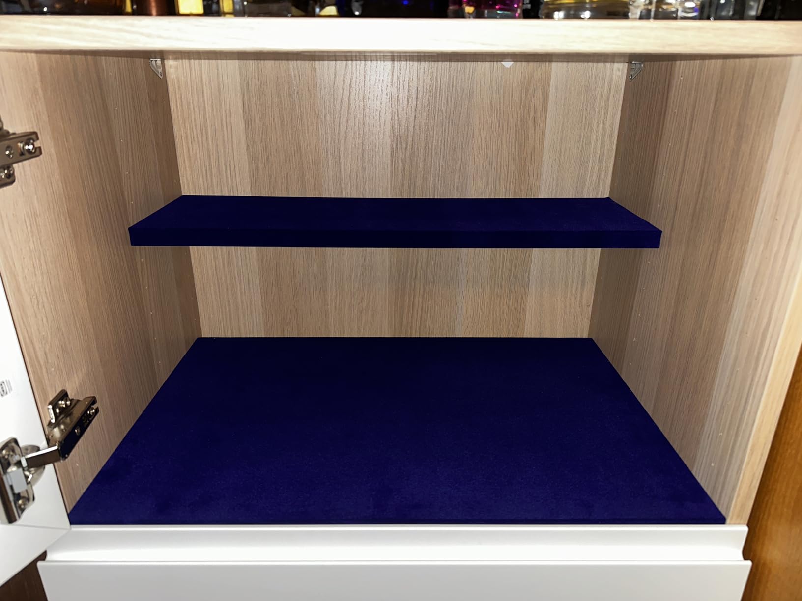 BENECREAT rouleau velours adhésif bleu foncé 40 cm x 3 m