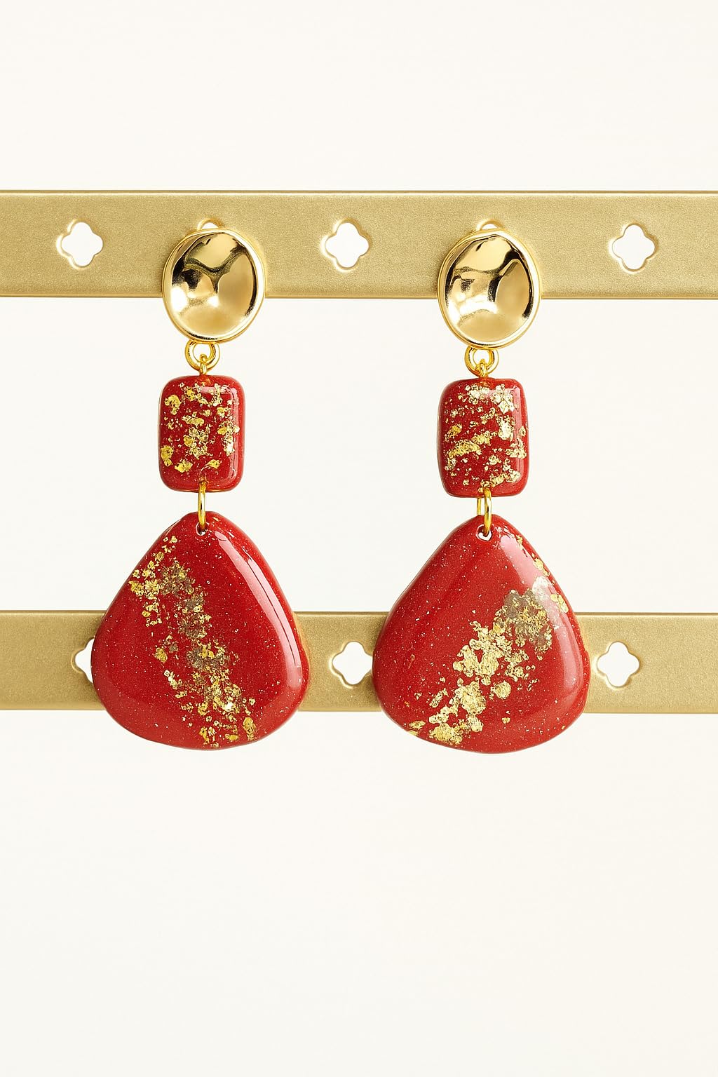 BENECREAT Clous Oreilles Plaqué Or 18K 12pcs À Trou