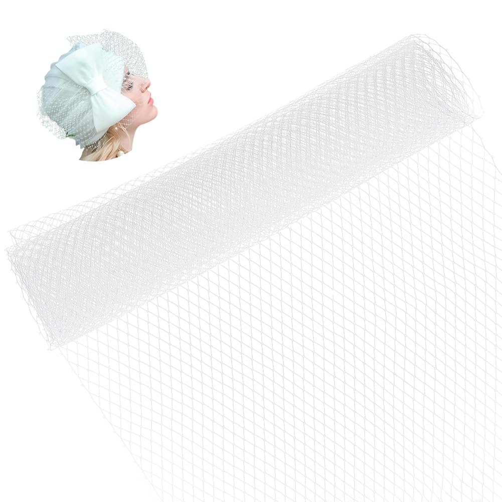 BENECREAT Tulle Voile Blanc Organza 2 m x 45 cm