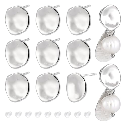 BENECREAT Clous Oreilles Platine 11,5x10mm Lot 52 Laiton