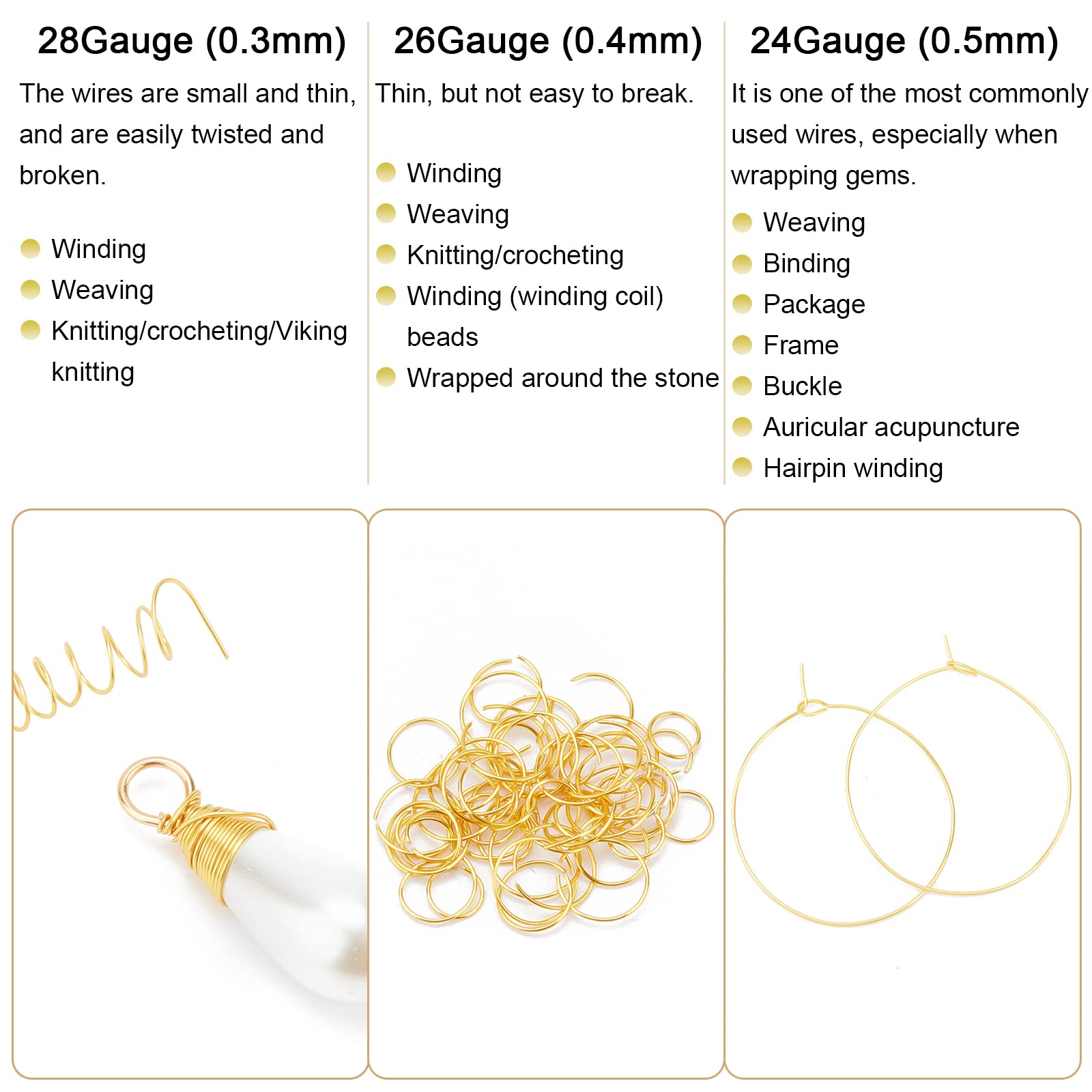 BENECREAT fil cuivre bijoux 0,5 mm 30 m cuivre