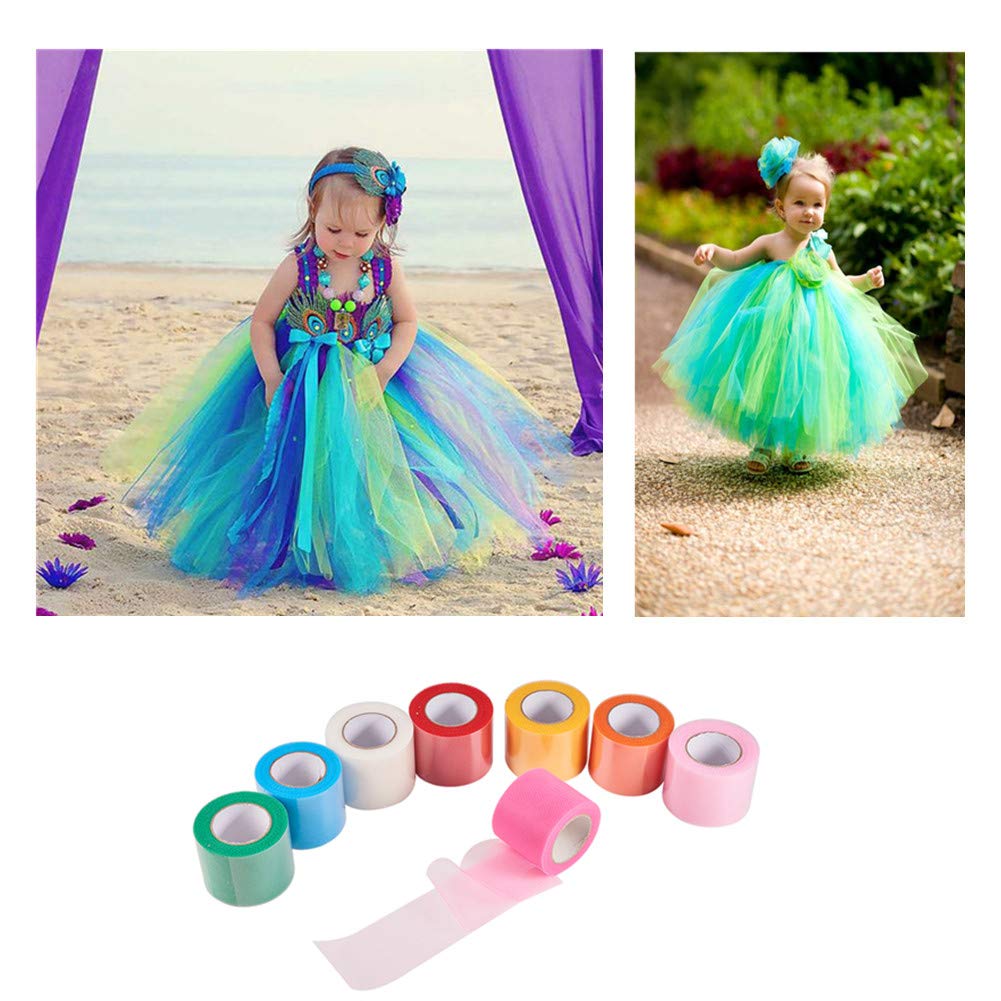 BENECREAT Rouleau Tulle 12 Couleurs 5 cm x 27 m Décoration