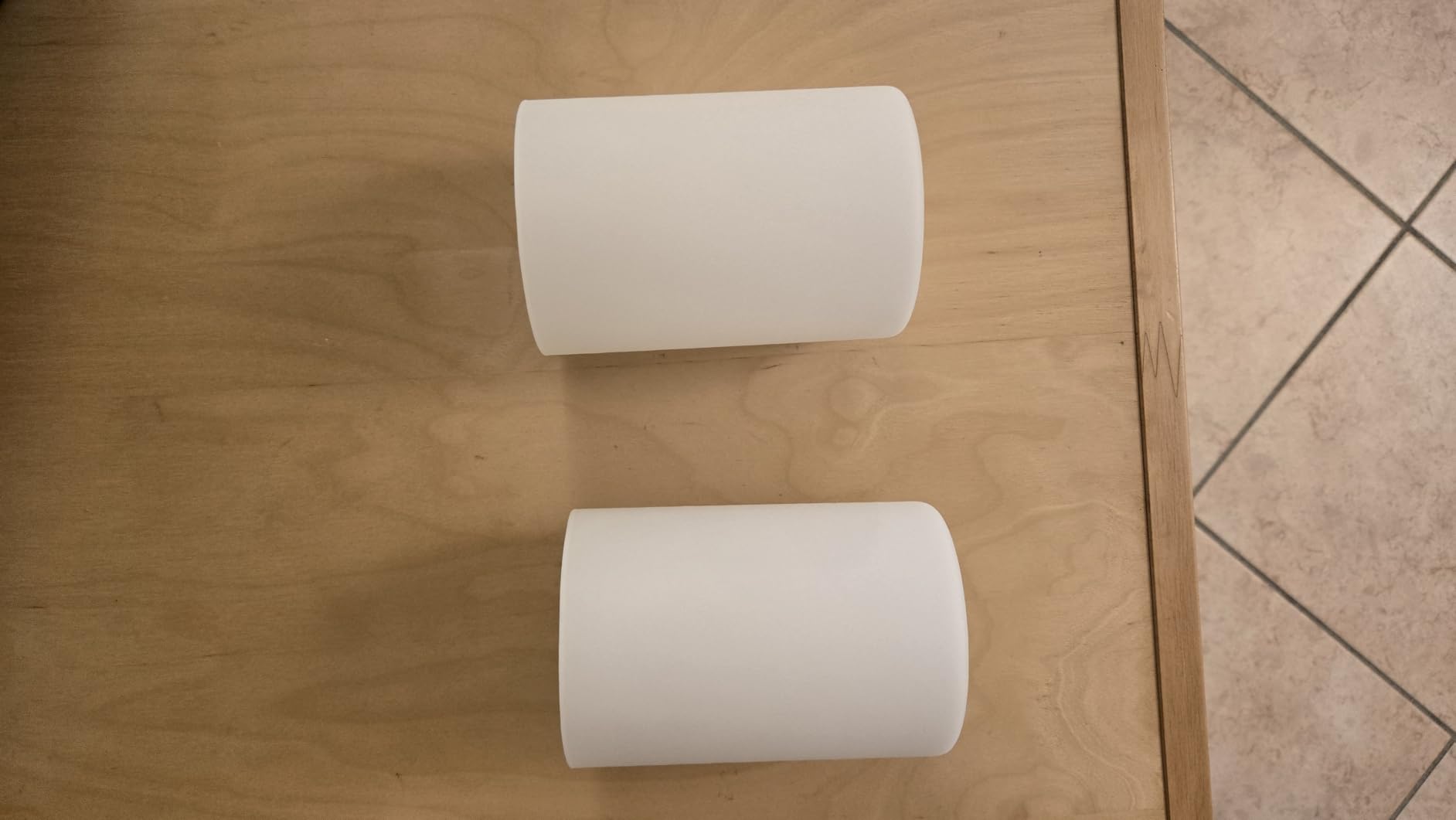 BENECREAT Abat-jour Verre Blanc Givré 9x13cm Lot de 2 E27