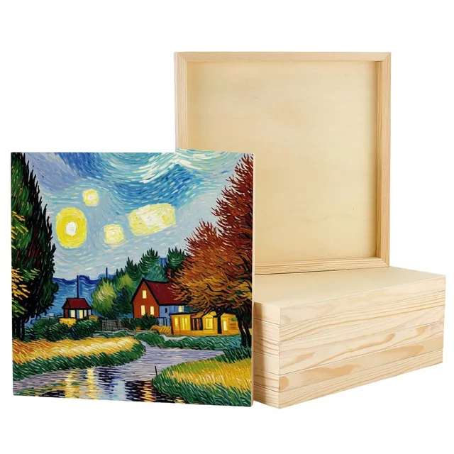 BENECREAT panneau bois 300x300mm lot 8 à peindre brut
