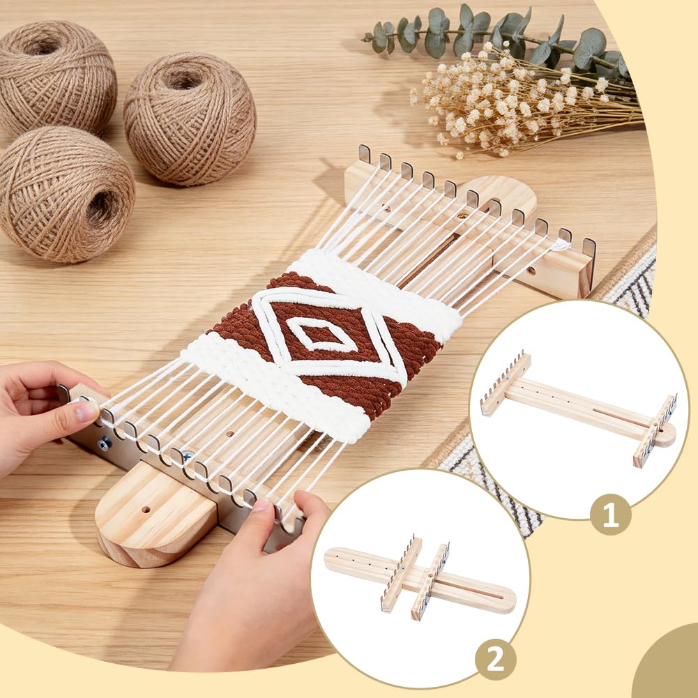 BENECREAT Métier à Tisser Réglable 8,9 à 30 cm Kit Bois