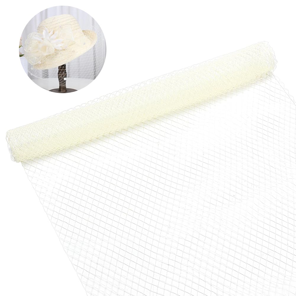 BENECREAT Tulle Voile Blanc Organza 2 m x 45 cm