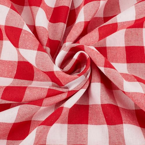 BENECREAT Tissu Vichy Carreaux Rouge Tartan 150x300cm