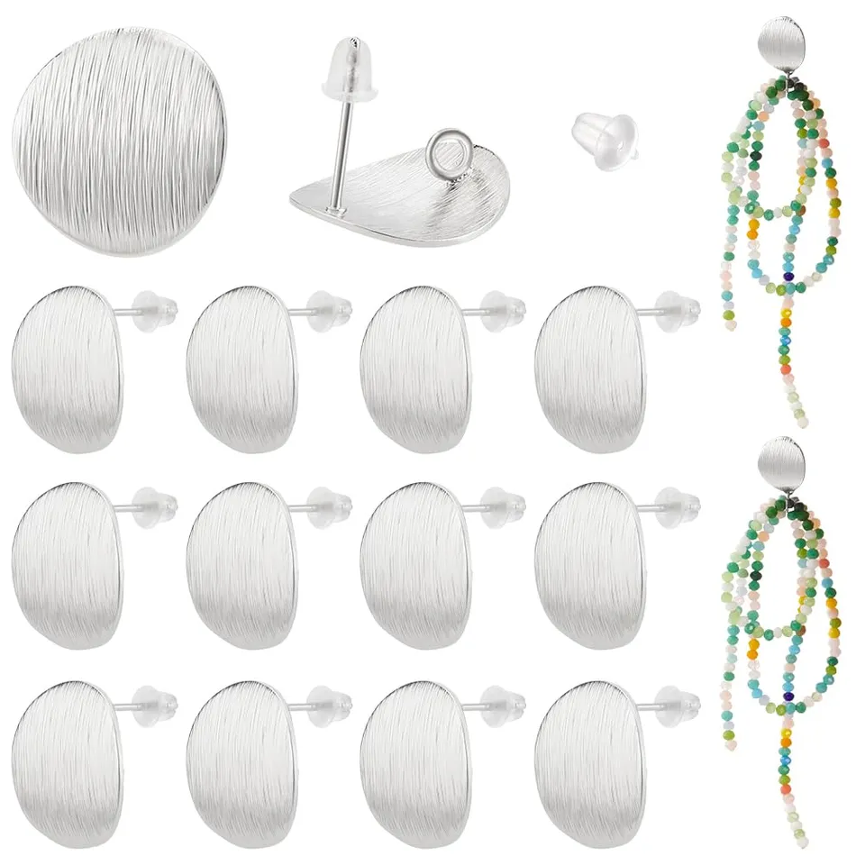 BENECREAT Clous d'Oreilles Disque Platine 20 Paires