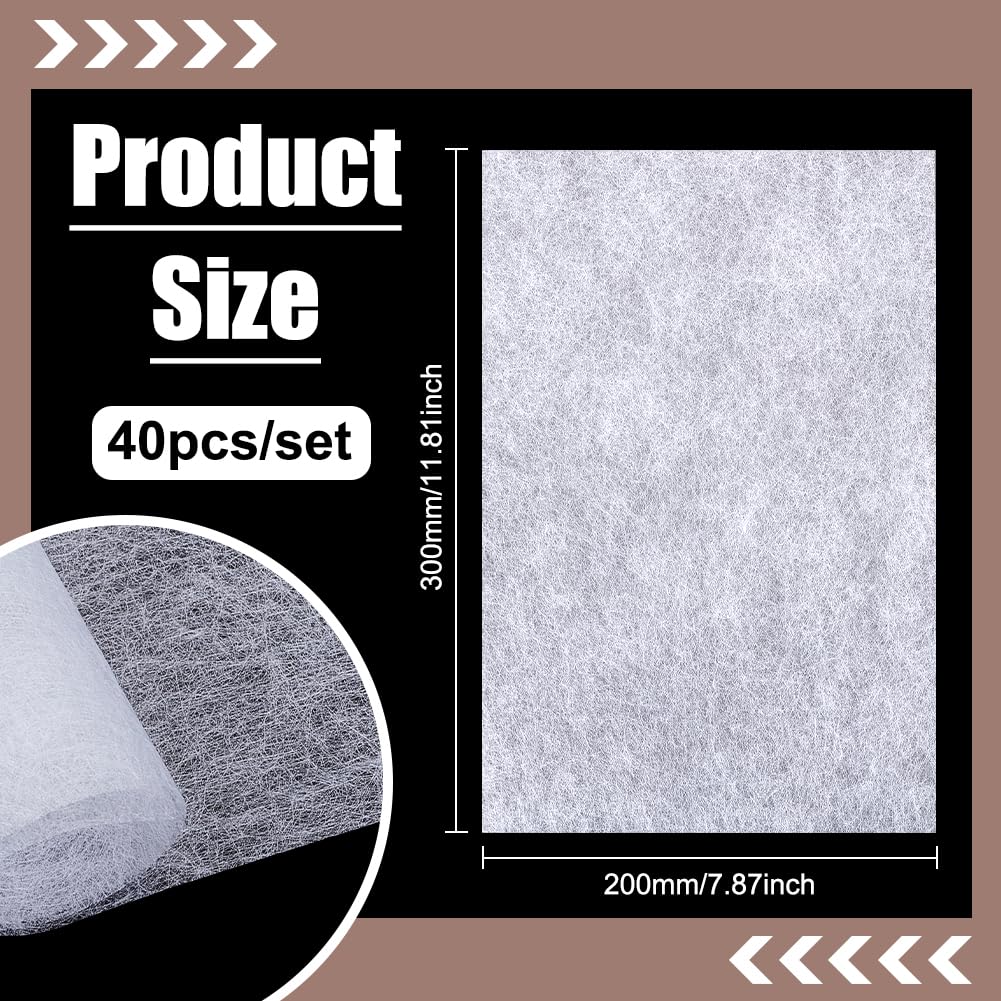 BENECREAT Entoilage Thermocollant Blanc 30x20cm Lot 40
