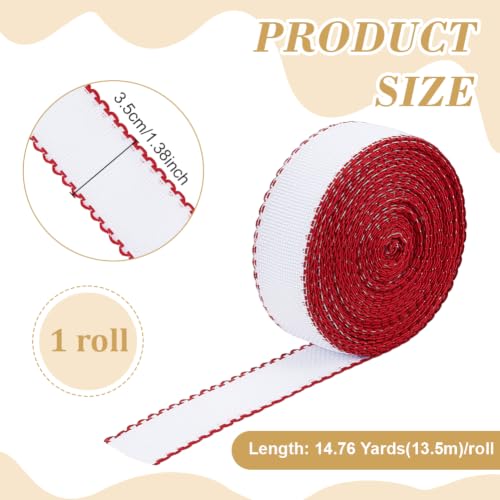 BENECREAT Aida bande broderie point de croix Firebrick 13,5 m