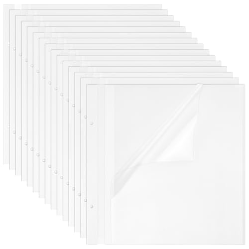 BENECREAT Pages Album Photo Autocollantes 12pcs Grand Format Blanc