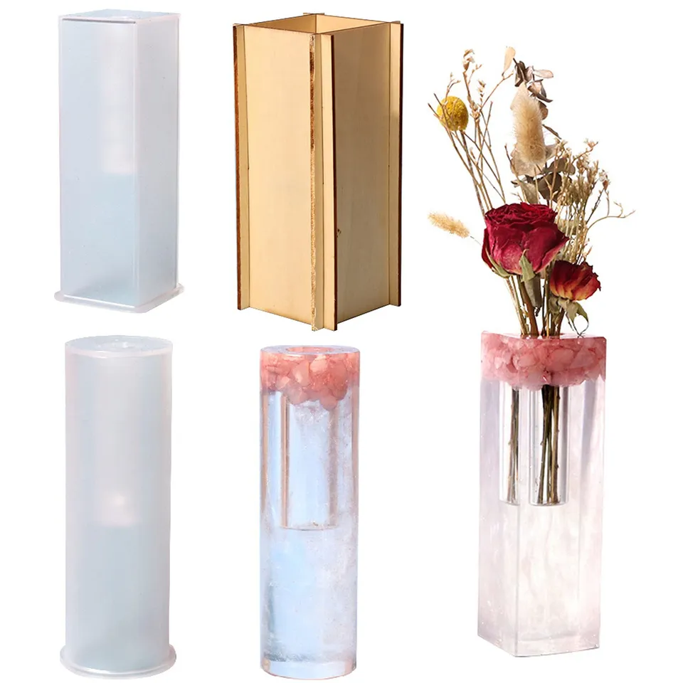 Cayway moule silicone vase cylindrique lot 2 résine 15,2 cm