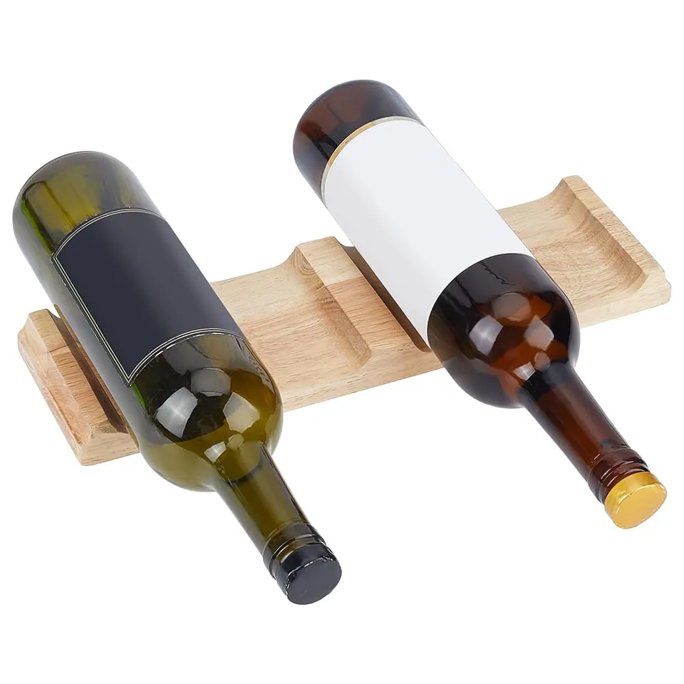 BENECREAT support bouteilles vin bois 4 places 35cm