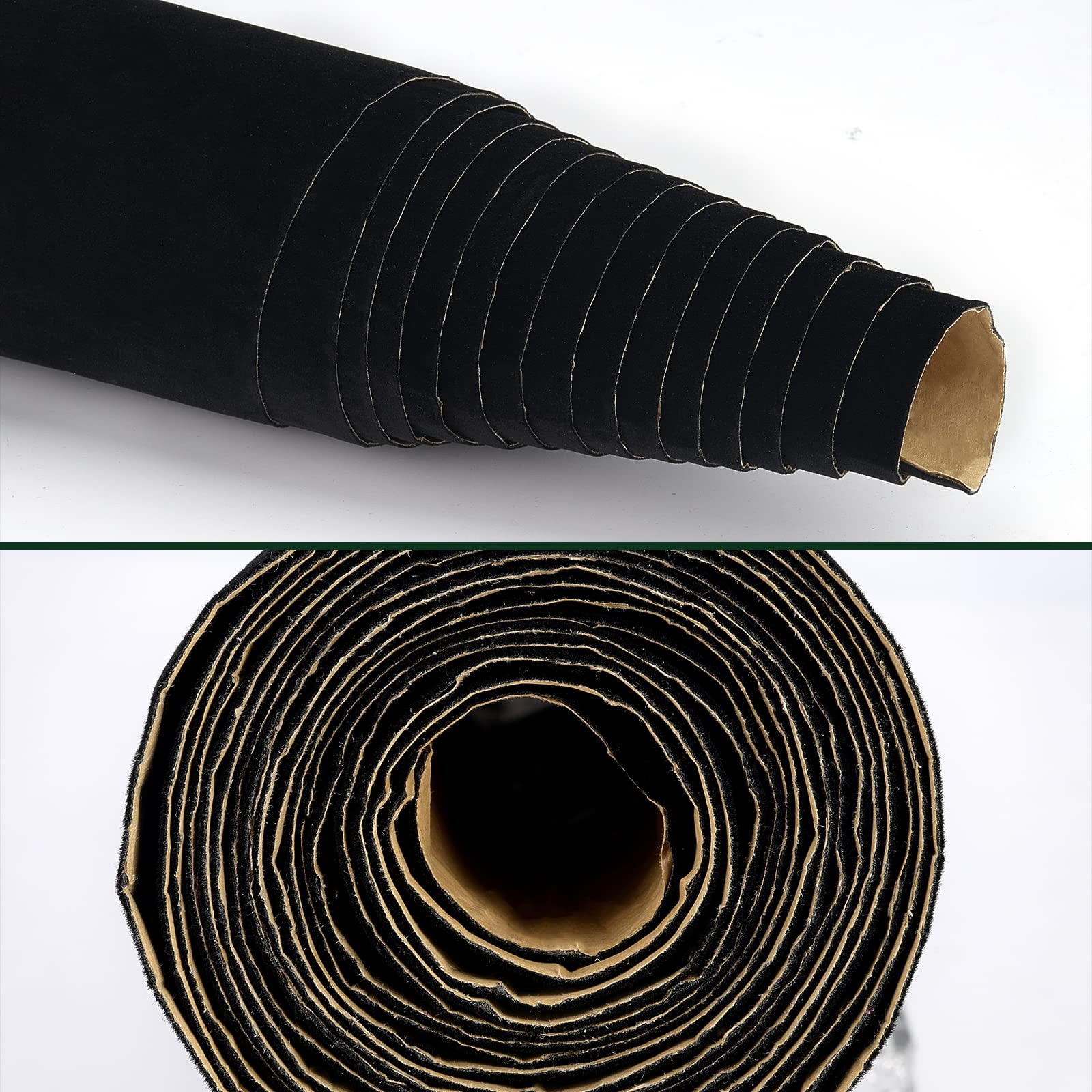 BENECREAT Feuille velours noir adhésive 40 cm x 3 m