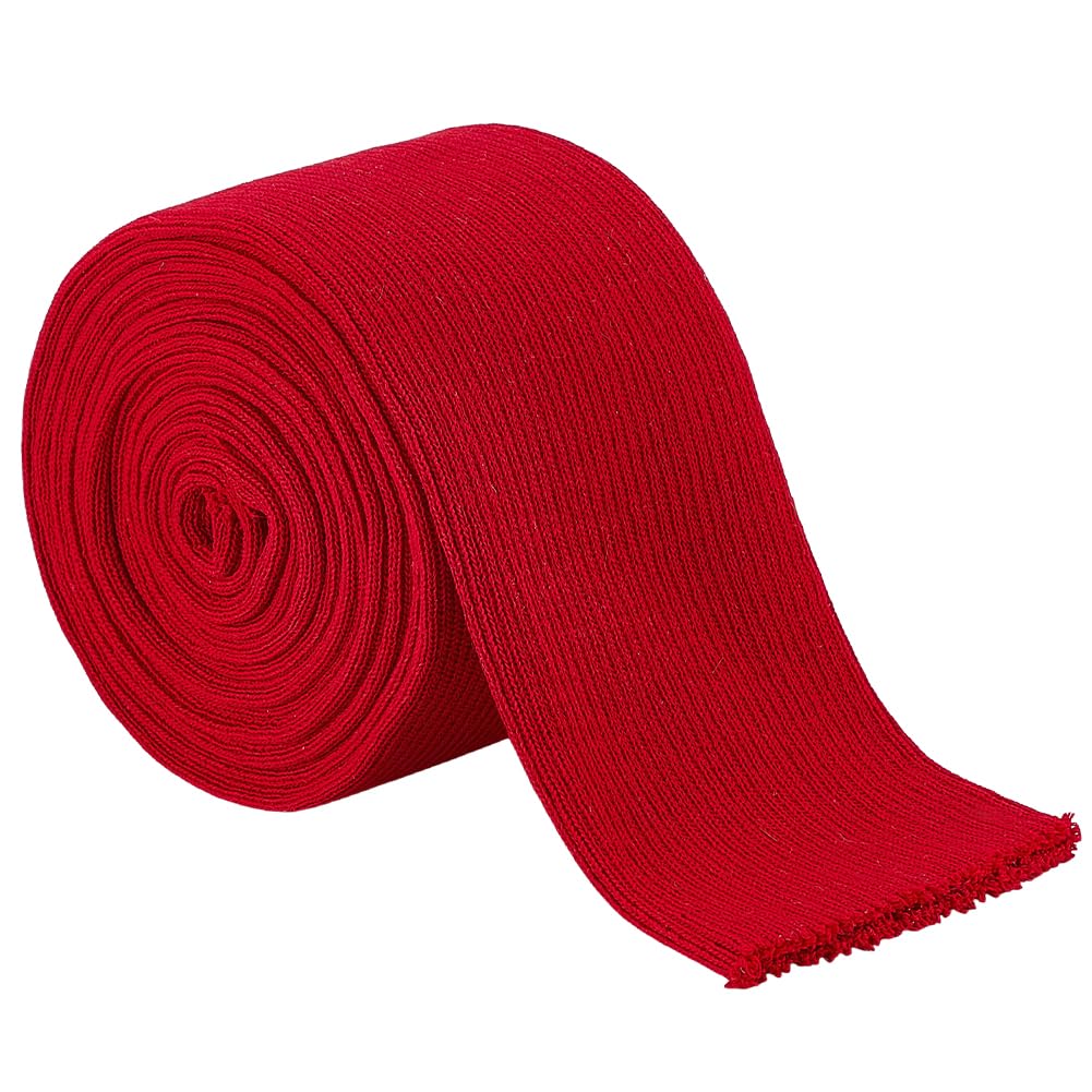 BENECREAT tissu tubulaire côtelé noir 2m pour poignets