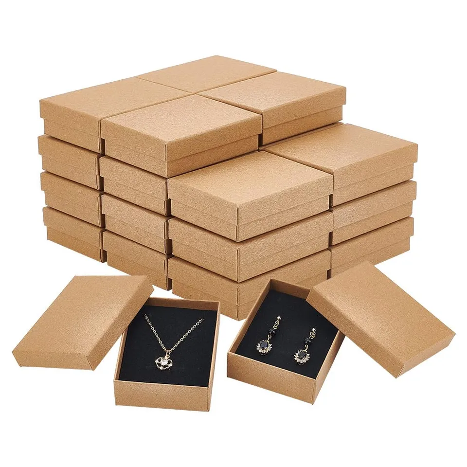 BENECREAT Boîtes bijoux kraft 9x7cm x24