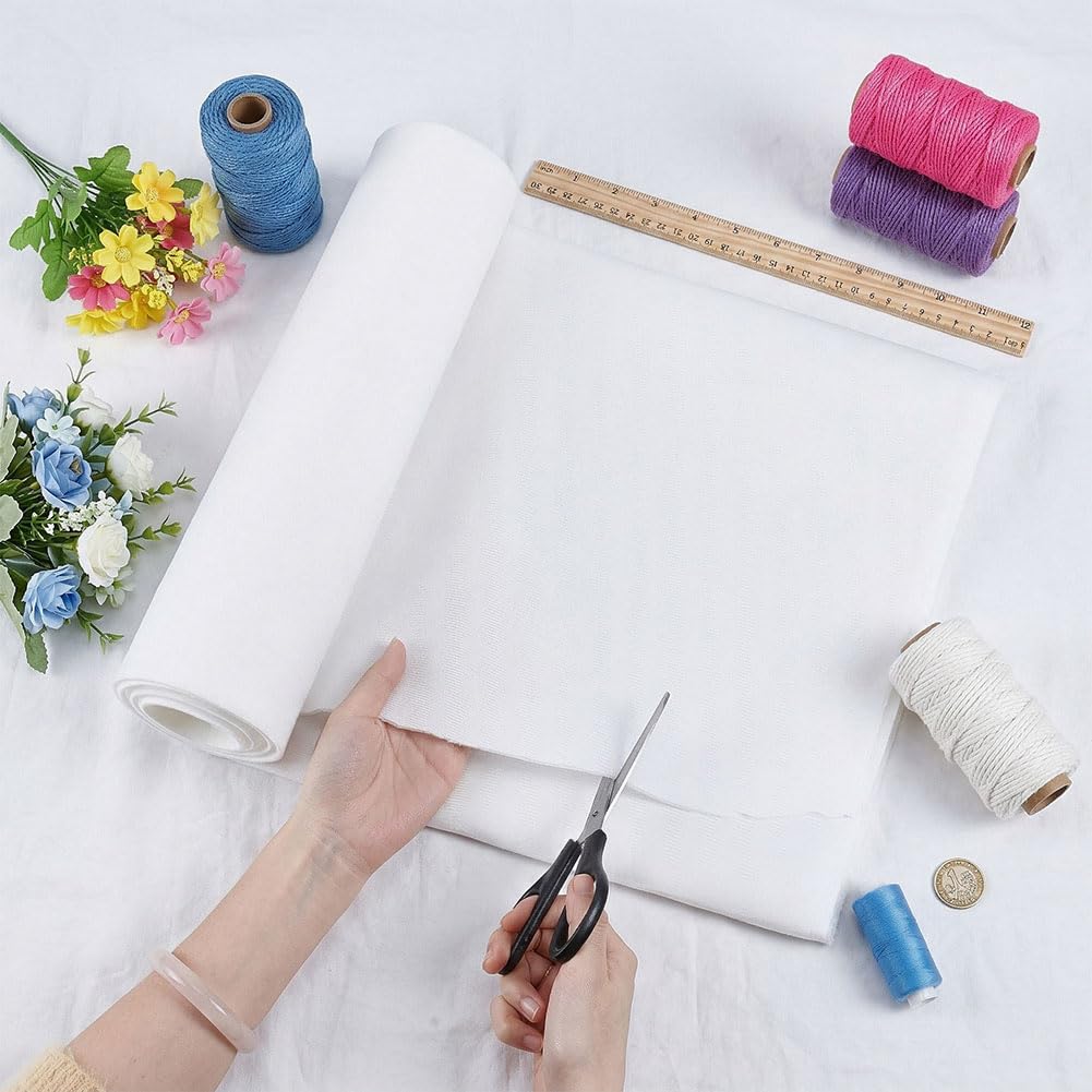 BENECREAT Tissu Jersey Blanc Polyester 1,4m x 156cm Souple