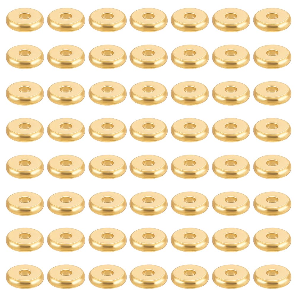 BENECREAT Perles Heishi Plaqué Or 14K 4mm 300 pcs laiton