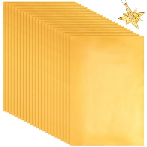 BENECREAT feuilles aluminium dorées 30x20cm x50 gravure