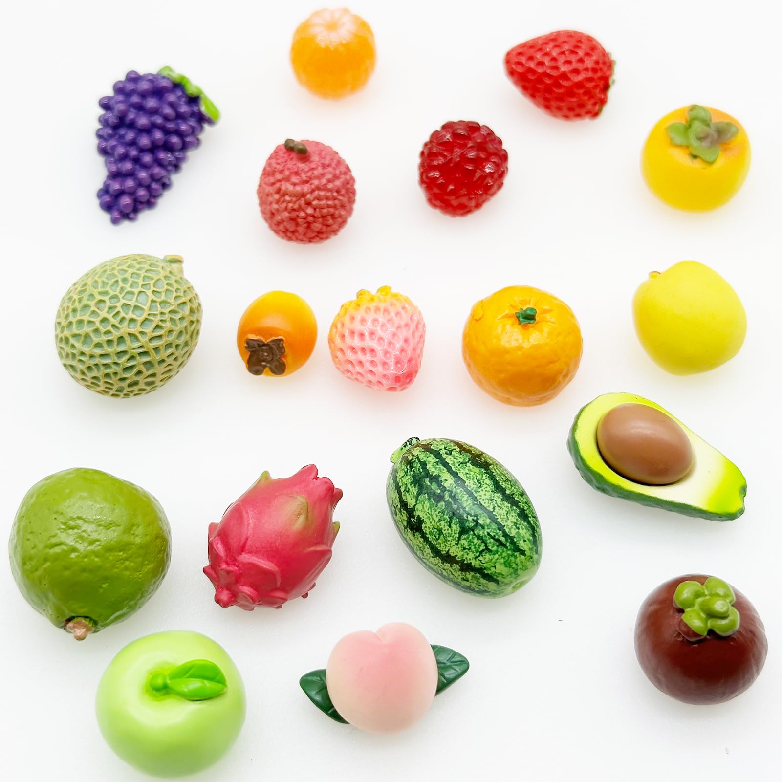 Cayway mini fruits résine 48 pcs jardin miniature