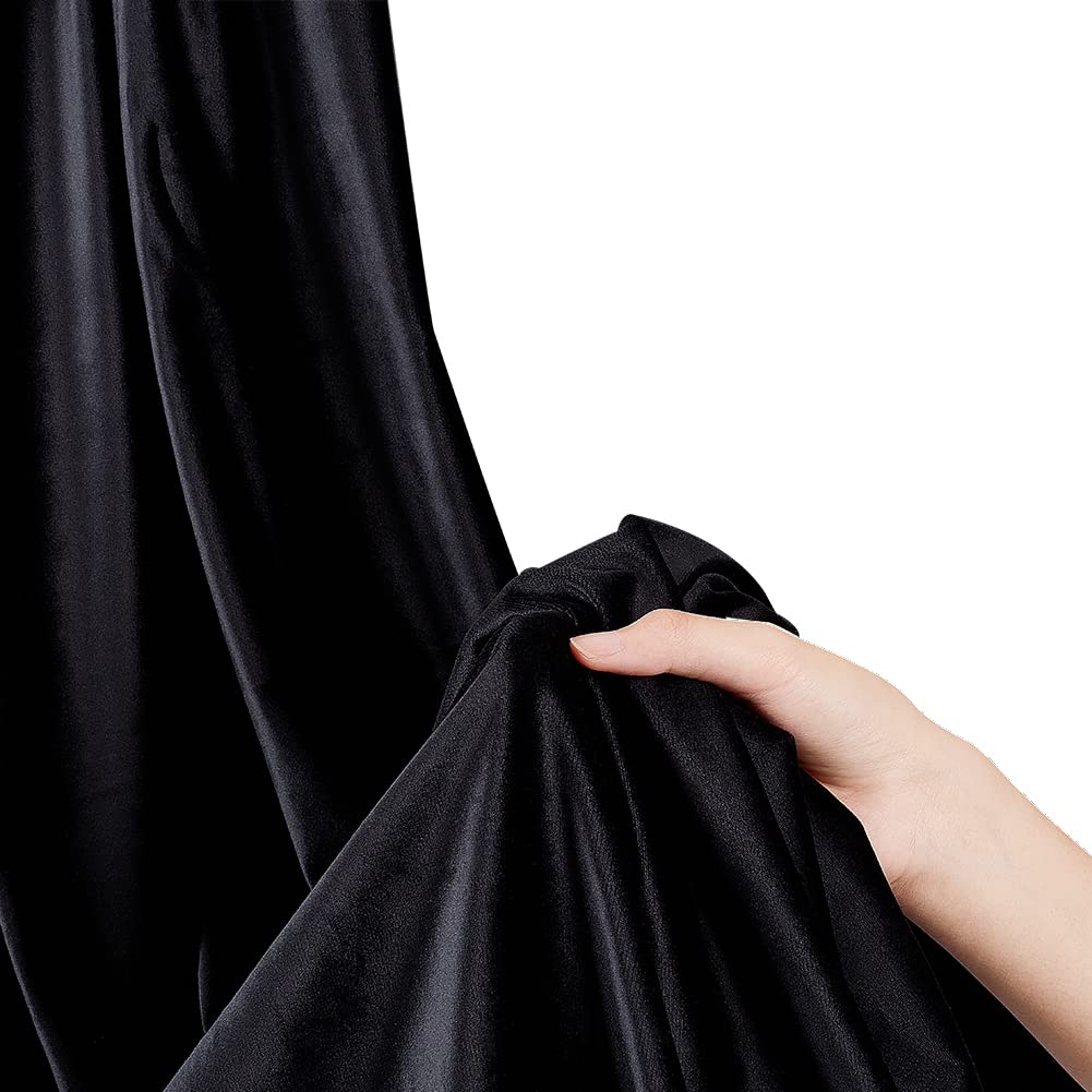 BENECREAT Tissu Velours Noir 145x100 cm Couture