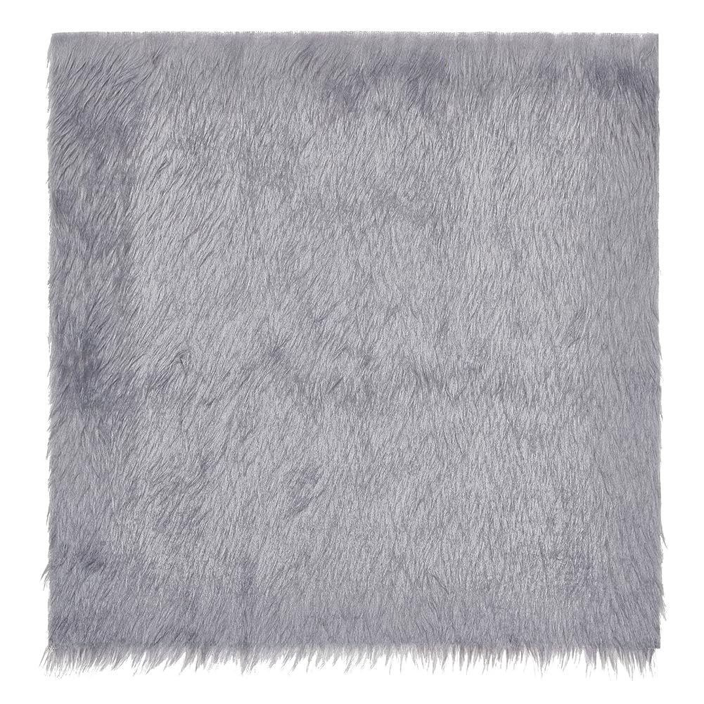 BENECREAT Tissu Fausse Fourrure Blanc 40x40 cm Doux