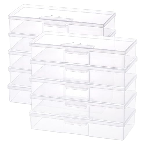 BENECREAT Boîtes rangement transparentes 19,2cm 10 pcs