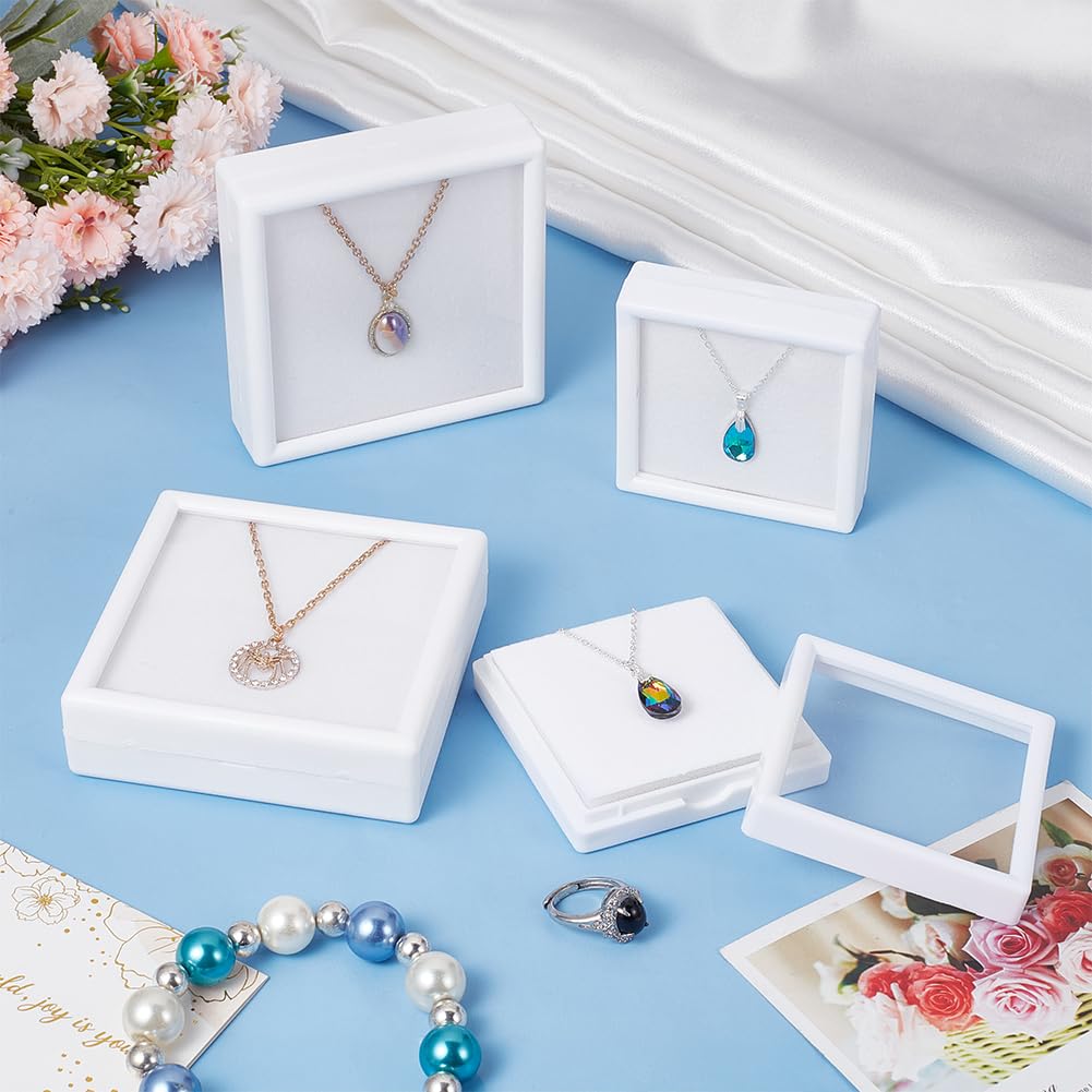 BENECREAT vitrine boîte à bijoux acrylique lot de 6