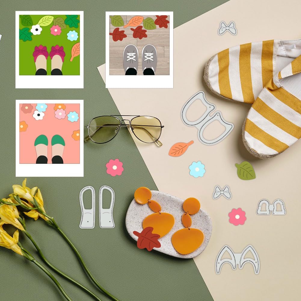 BENECREAT cadre photo dies scrapbooking chaussures feuilles