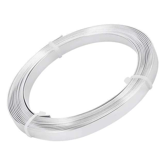 BENECREAT fil aluminium plat argent 10 mm 5 m