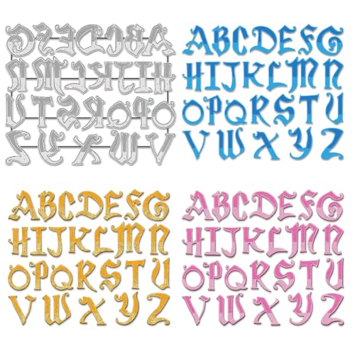 BENECREAT matrice de découpe alphabet vintage 26 lettres