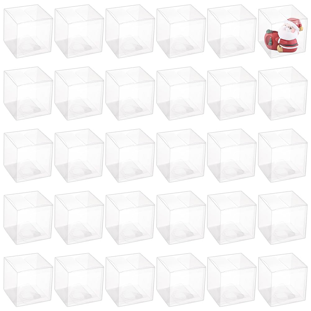 Benecreat Boîte Cadeau Transparente 9x9x9cm Lot 6 PET