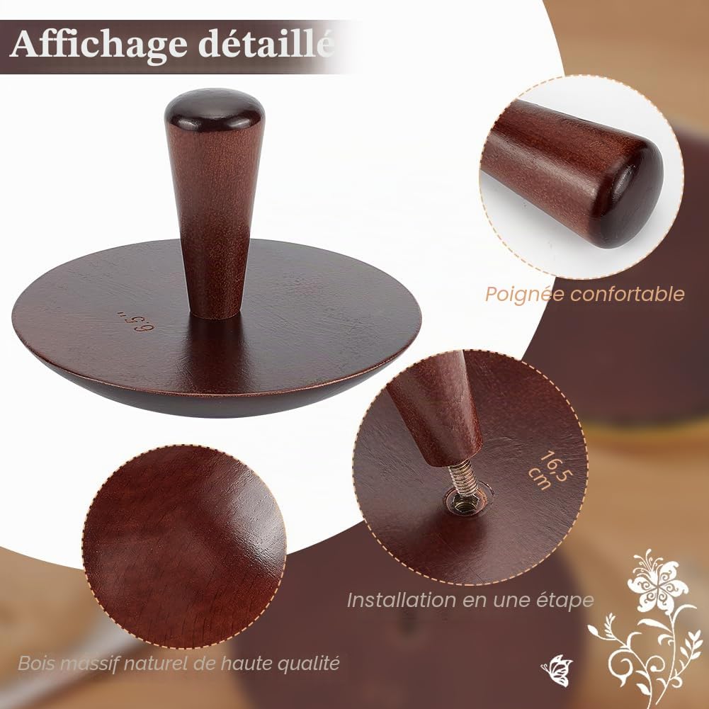 BENECREAT Moules Poterie Bois 114/140/161mm 3pcs + Poignée