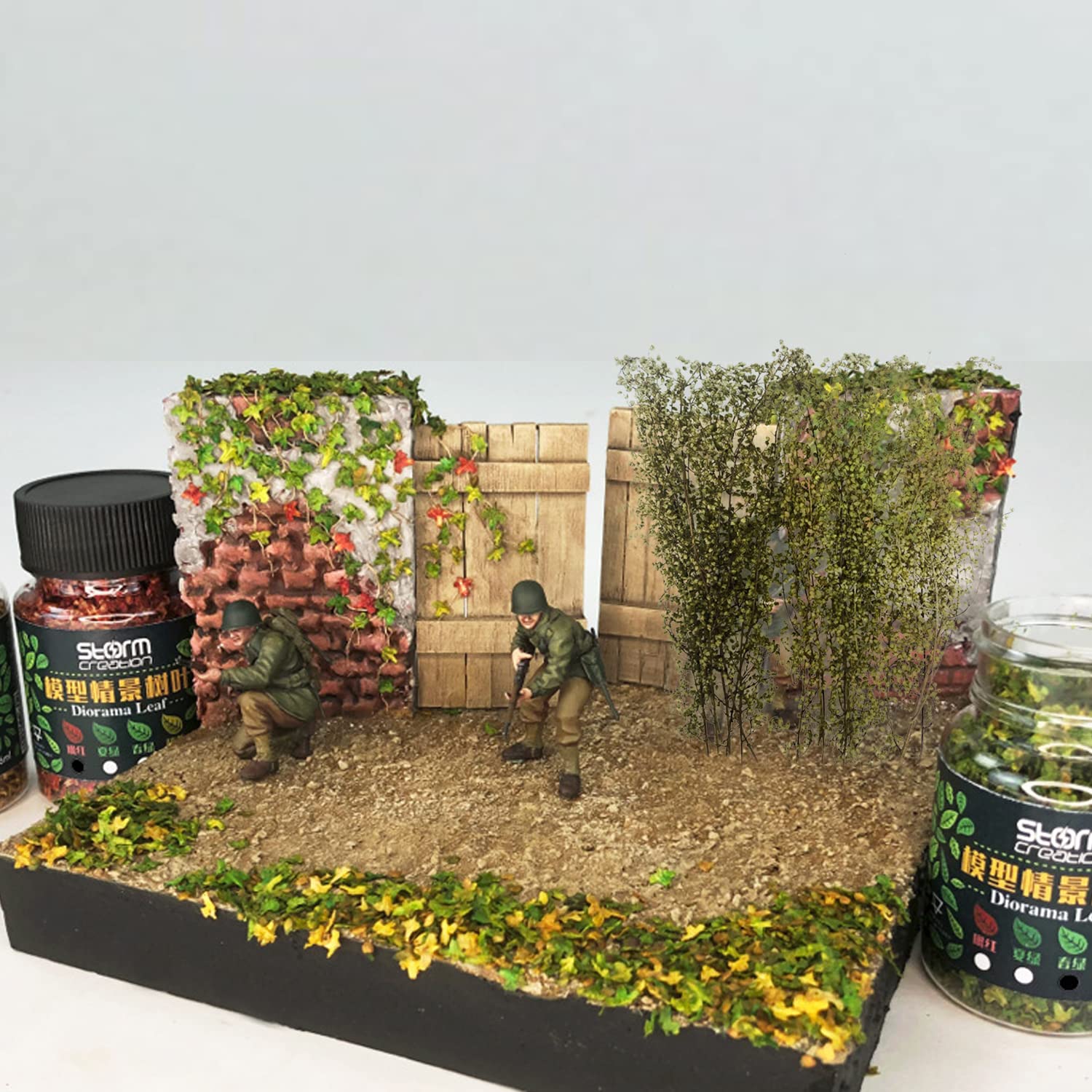 Cayway touffe herbe statique modélisme lot 2 buissons