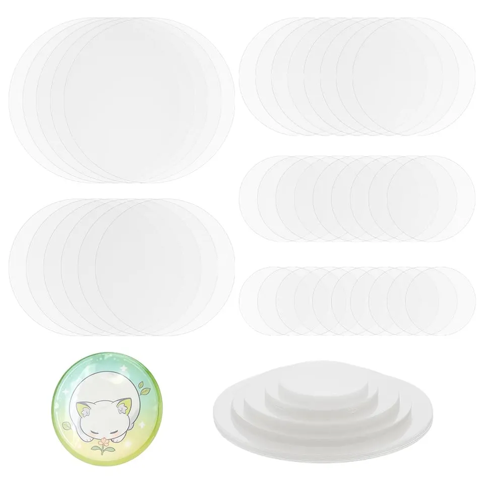 BENECREAT Film Protecteur Badge 300 pcs 5 Tailles Transparent