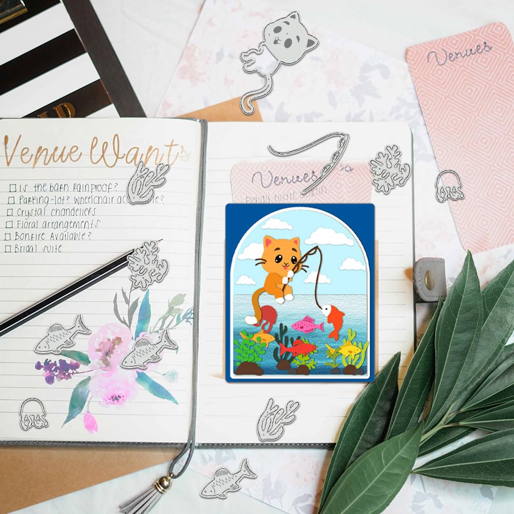 BENECREAT Matrices Découpe Chat Corail dies scrapbooking