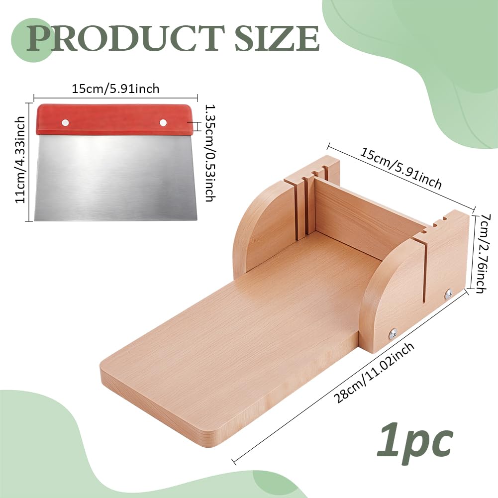 BENECREAT 280x150x70mm coupe-savon bois hêtre réglable inox
